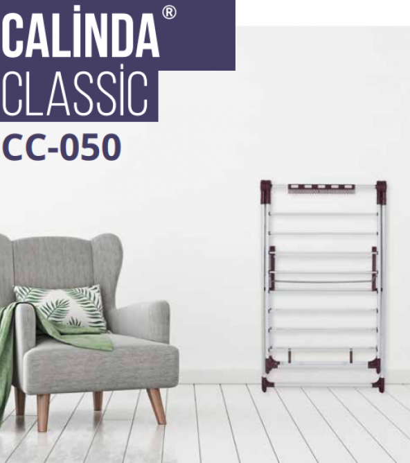 Cıngıllıoğlu CC-050 Calinda Classic Çamaşır Kurutma Askısı - 2