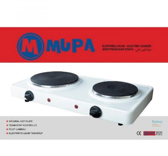 MUTSAN MUPA-2020 ÇİFTLİ PLATE ELEKTRİKLİ OCAK