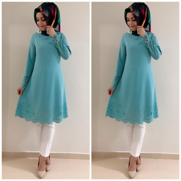 9004 bayan lazer tunik k10 mint renk