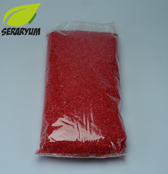 Teraryum ve Akvaryum için Kırmızı Kuartz Kum 2mm kestinde 1 kg