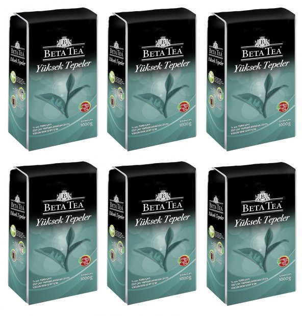 Beta Tea Yüksek Tepeler Siyah Çay 1000 gr (6 Paket)