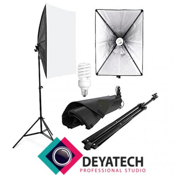 Deyatech Softbox 50x70cm Sürekli Işık Paraflaş Youtuber Kit