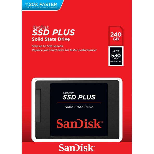 Sandisk SSD Plus 240GB 530MB-440MB/s Sata 3 2.5