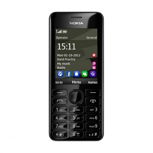 Nokia 206  ( İthalatçı Garantili - Siyah Renk )