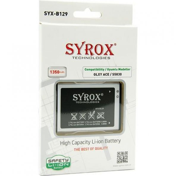 Syrox SYX-B129 Samsung S5830/GLX ACE Batarya