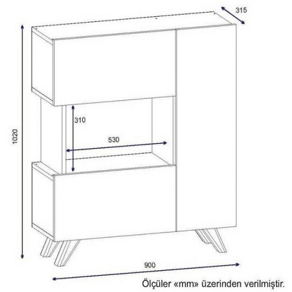 BMdekor Çok Amaçlı Dolap Büge Beyaz - 3