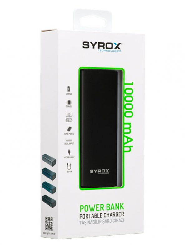 Syrox 10000 mAh  Metal Kasa Power Bank