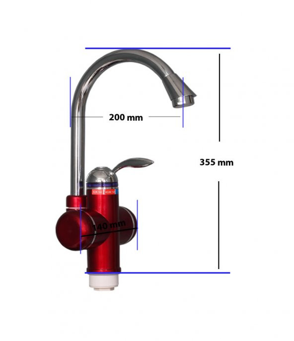 Elektrikli Sıcak Musluk Ani Su Isıtıcı Termal Şofben Musluk ASG-1K - 4