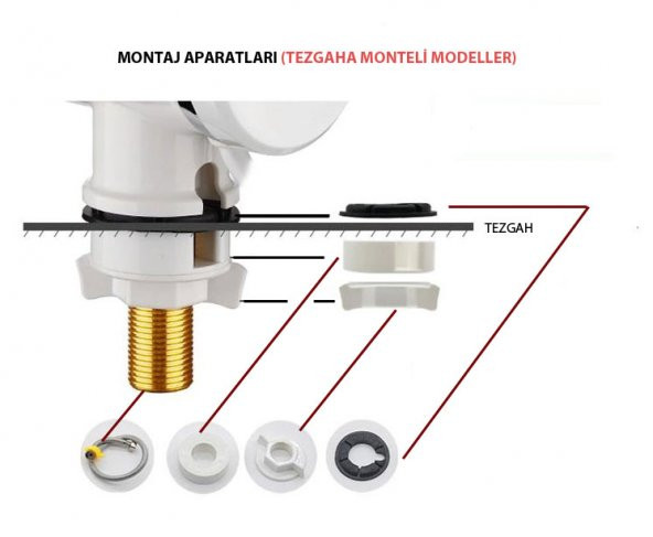 Elektrikli Sıcak Musluk Ani Su Isıtıcı Termal Şofben Musluk ASG-1K - 6