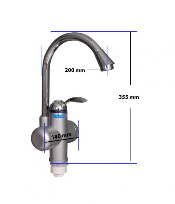 Elektrikli Sıcak Musluk Ani Su Isıtıcı Termal Şofben Musluk ASG-1S - 3