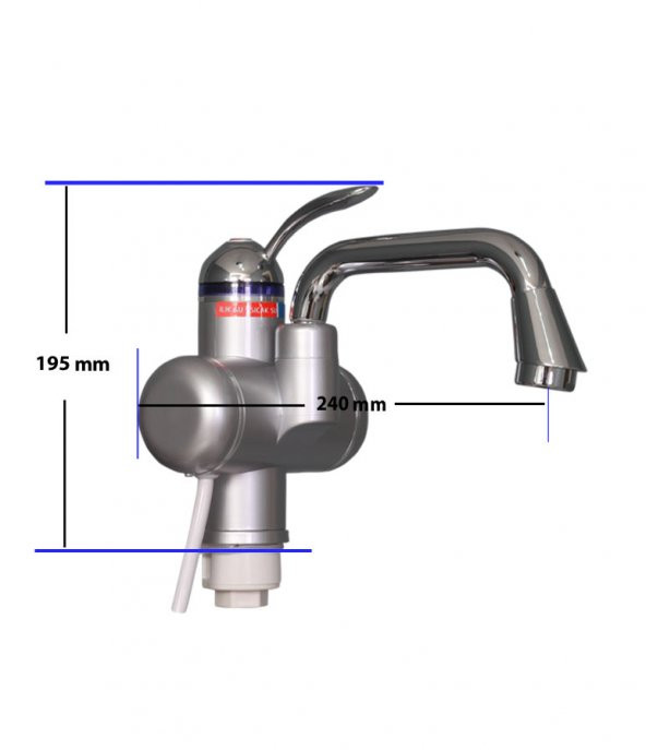 Elektrikli Sıcak Musluk Ani Su Isıtıcı Termal Şofben Musluk ASG-2S - 4
