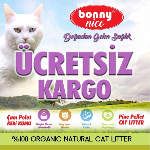 Bonny Nice Doğal Çam Pelet Kedi Kumu 2 kg 4 l - 5