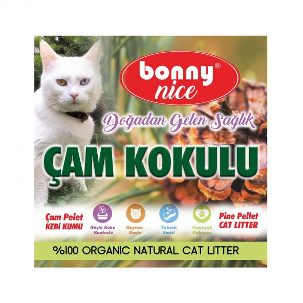 Bonny Nice Organik Çam Pelet Kedi Kumu 3.6 kg 6 l - 3