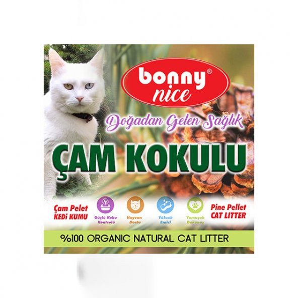 Bonny Nice Doğal Çam Pelet Kedi Kumu 2 kg 4 l X 3 Paket - 2