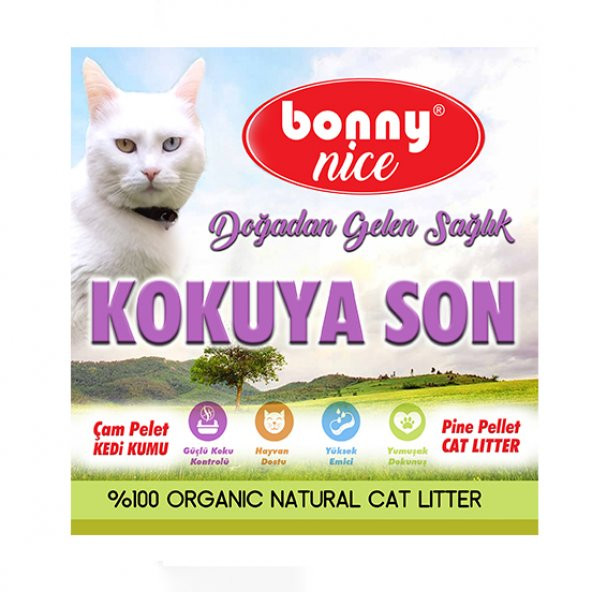 Bonny Nice Doğal Çam Pelet Kedi Kumu 2 kg 4 l X 3 Paket - 5