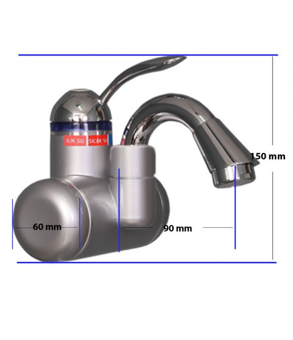 Elektrikli Sıcak Musluk Ani Su Isıtıcı Termal Şofben Musluk DSG-5S - 3