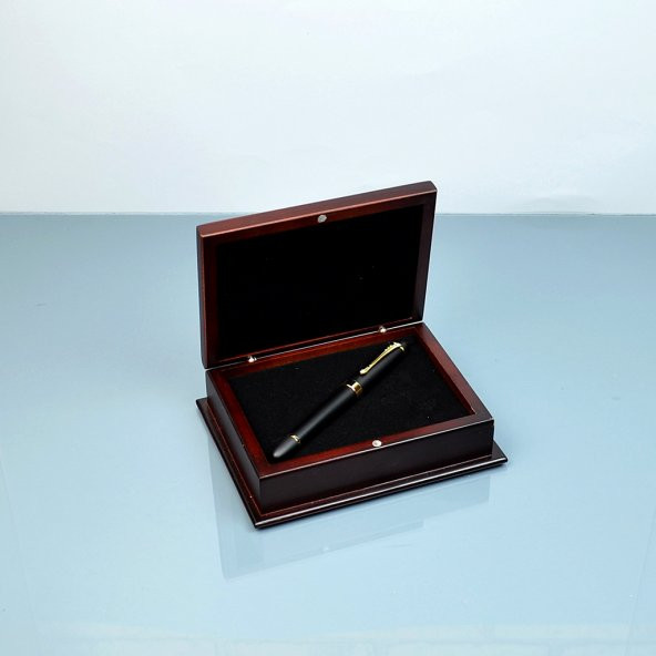 GOLD SİYAH TÜKENMEZ KALEM SETİ AHŞAP KUTUSUNDA