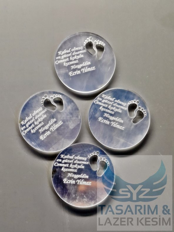 Pleksi Yuvarlak Mağnet