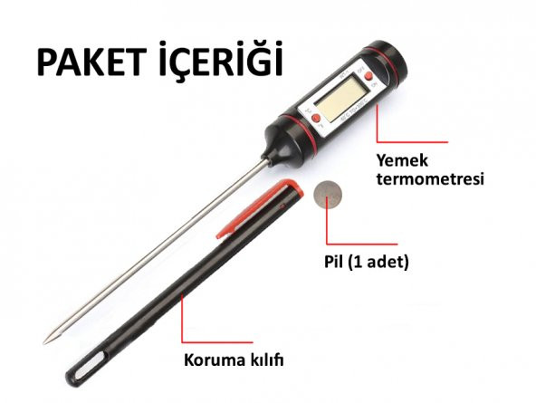 AEK-Tech WT-1 Dijital Saplamalı Yemek Termometresi - Resim 6