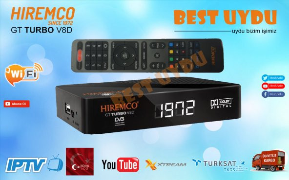 HIREMCO GT TURBO V8D FULL HD Uydu Alıcı