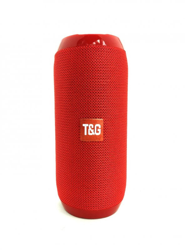 TG117 Silindir Su Geçirmez Bluetooth Hoparlör FM Radyo Kırmızı