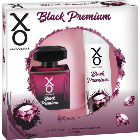 XO Black Premium Kadın Parfüm Seti 100 ml EDT + 125 ml Deodorant