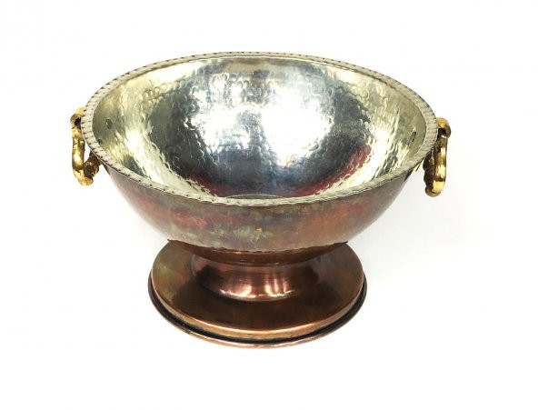 Shark Anatolia Bakır Punch Şerbet Kasesi Antik Oksit 27cm - 2