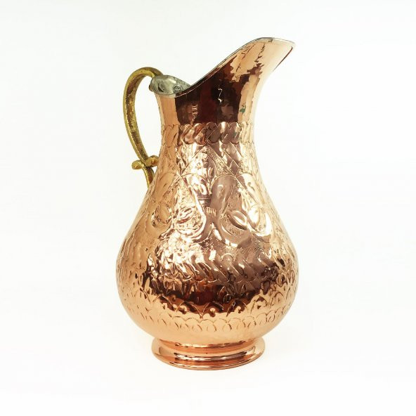 Shark Anadolu El İşi Kabartma Bakır Sürahi - 2