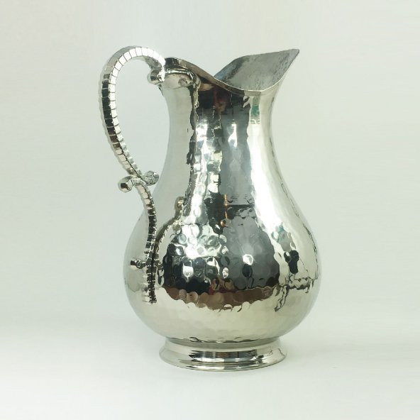 Shark Anadolu El Dövmesi Beyaz Bakır Sürahi - 4