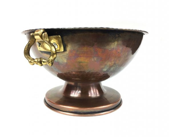 Shark Anatolia Bakır Punch Şerbet Kasesi Antik Oksit 27cm - 5