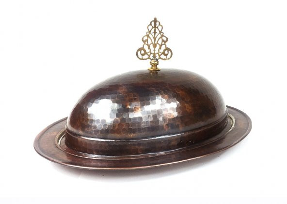 Shark Anatolia Saltanat Şişme Kapak Kayık Bakır Sahan Antik 30cm