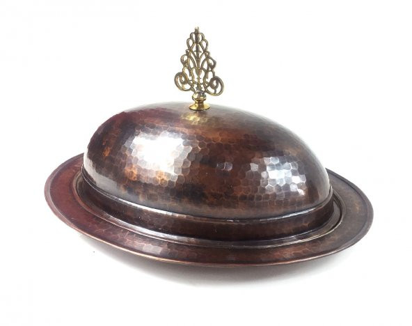 Shark Anatolia Saltanat Şişme Kapak Kayık Bakır Sahan Antik 30cm - 2