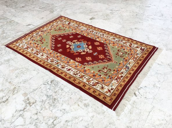 İzmir Antik Yörük El Dokuması Yün Halı - 2