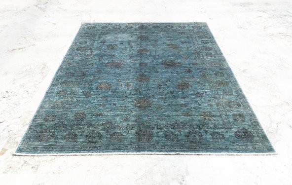 Afgan Kendinden Desenli Hürrem Kamgar Yünü El Dokuma Halı 171 x 233 - 5