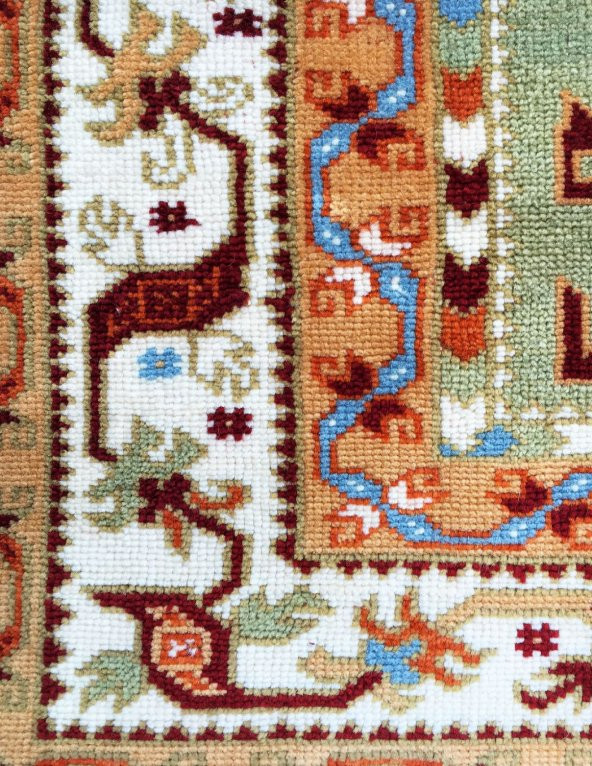 İzmir Antik Yörük El Dokuması Yün Halı - 6