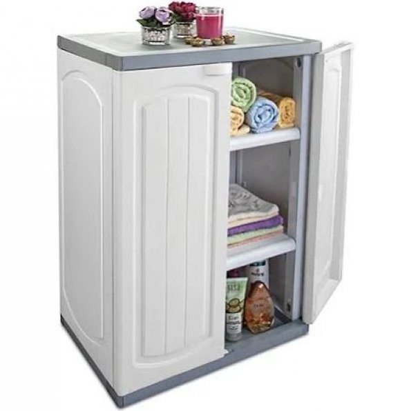 Çelik Ayna 805 Banyo Dolabı Kapaklı 3 Raflı - 2