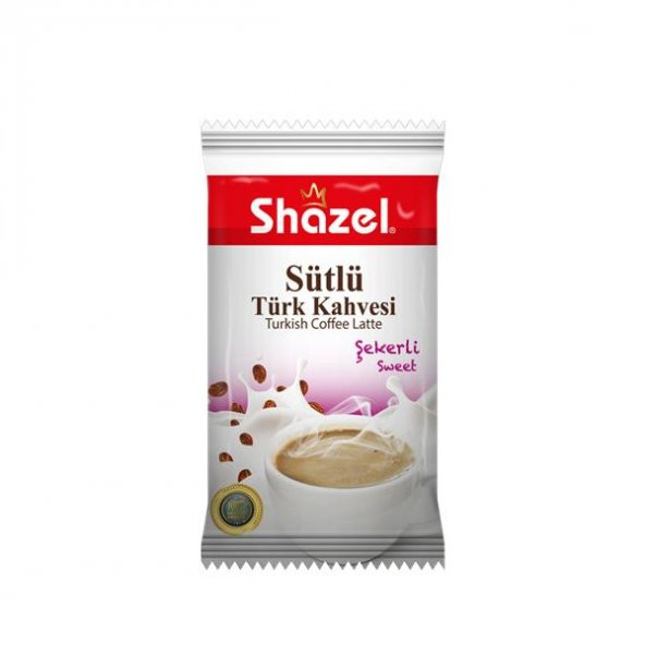 Shazel Sütlü Türk Kahvesi Şekerli 22 Gr (12 Adet)