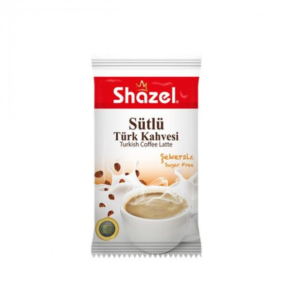 Shazel Sütlü Türk Kahvesi Şekersiz 18 Gr (12 Adet)