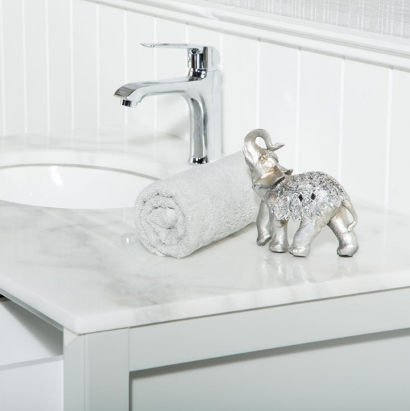 OTTO Fulya Acik Gri 92 cm Mermer Tezgah Dahil Banyo Dolabı - 4