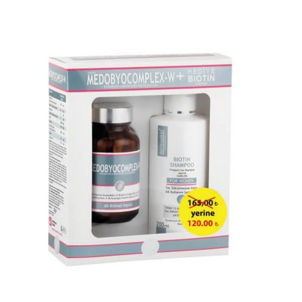 Dermoskin Medobiocomplex-W 60 Kapsül (Kadın)  Hediye Biotin Şamp