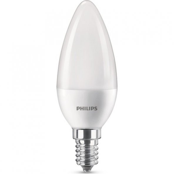 6lı-12li Philips 5.5W Candle Mum E14 İnce Duy Ampul Sarı Işık - 2