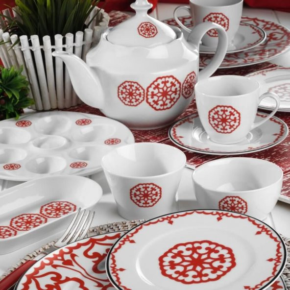 Kütahya Porselen Leonberg 41 Parça Kahvaltı Takımı Dekor No:596617