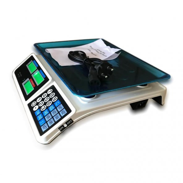 Elektronik Terazi 40 KG 2 Gr Hassas Çift Ekranlı Şarjlı Kullanıma - 2