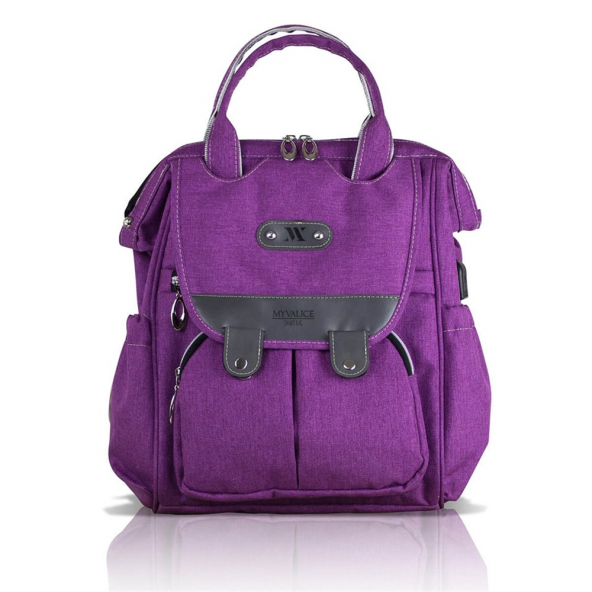 My Valice Smart Bag Tiny li Anne Bebek Bakım ve Sırt Çantası Mor - 2