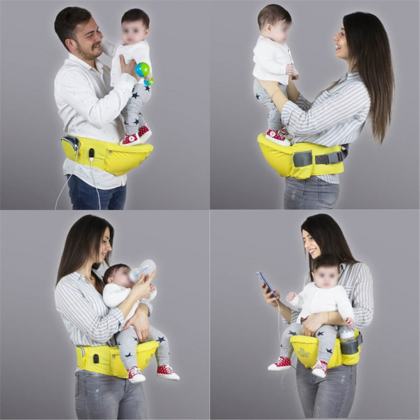 My Valice Carry Bel Destekli Ana Kucağı Bebek Taşıyıcı Kanguru Pembe - 6