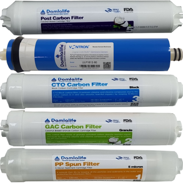 Damlalife 12 Inline Çubuklu Filtre 5Li Filitre Seti - Resim 2