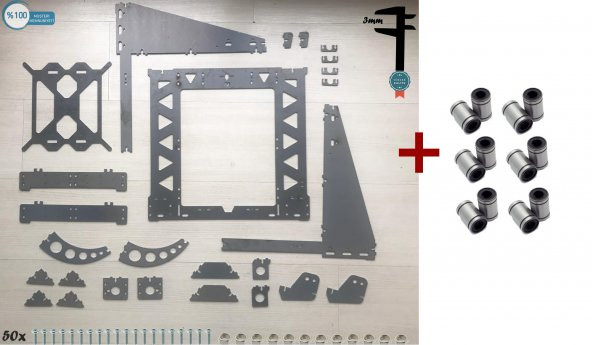 Prusa i3 Metal Gövde (Demonte Set +12 Rulman )3D Yazıcı Malzemesi