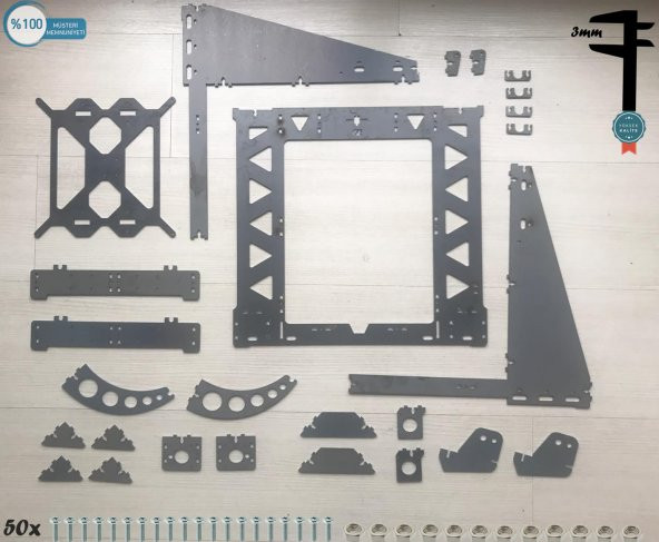 Prusa i3 Metal Gövde (Demonte Set)- 3D Yazıcı Malzemesi