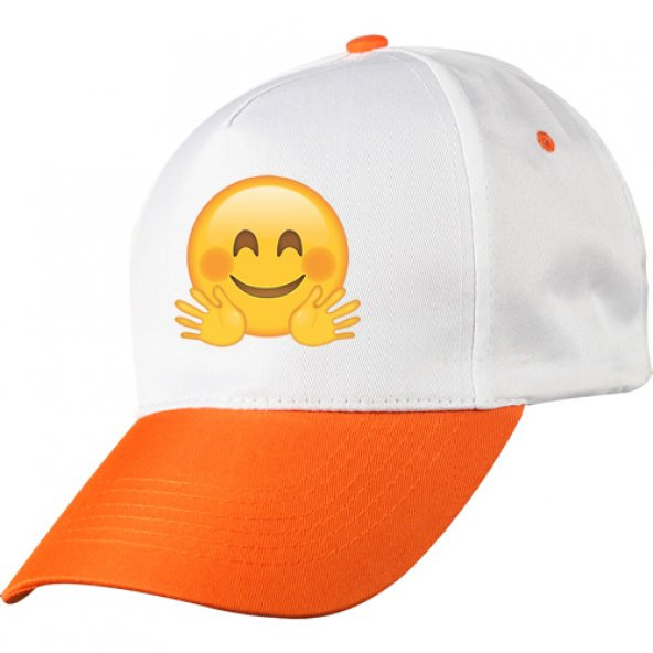 Sevimli Emoji, - Kişiye Özel HD Baskı Şapka Kadın,Erkek,Çocuk