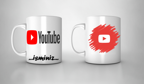 Youtube,Youtuber,İsim&Kanal Link - Özel Kupa Bardak HD Baskı